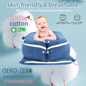 Corduroy Baby Lounger Cover For Dockatot Deluxe + | 100% Cotton Hypoallergenic Newborn Premium Quality Spare Cover(Cover Only) (