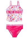 Toddler Girls Pink Sizzle Floral 2 Piece Tankini Swimsuit - 2T