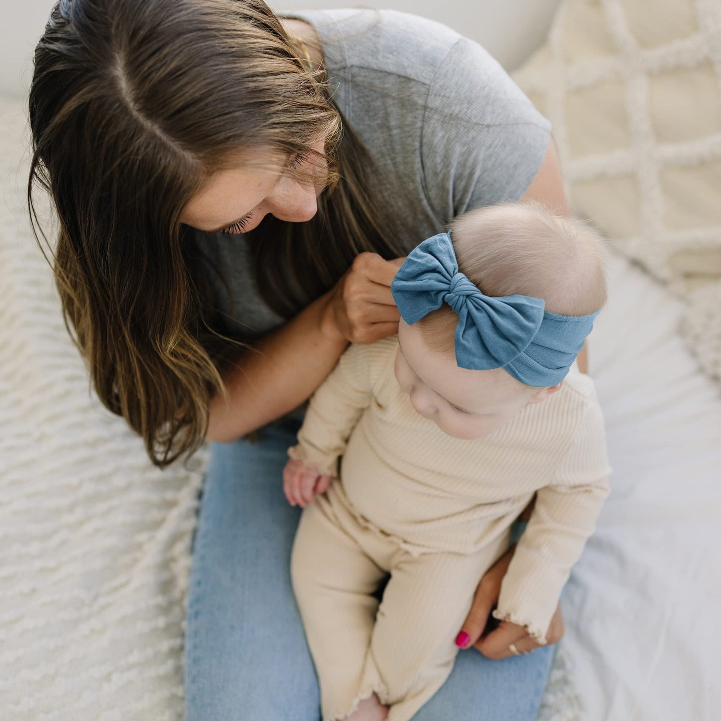 Prohouse 20Pcs Baby Nylon Headbands Hairbands Hair Bow Elastics For Baby Girls Newborn Infant Toddlers Kids