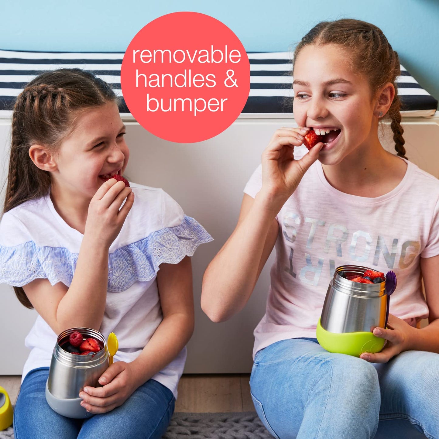 B.Box Insulated Food Jar With Spork For Toddlers | Easy Open Container For Toddlers | Stainless Steel, 5Hrs + Of Perfect Tempera