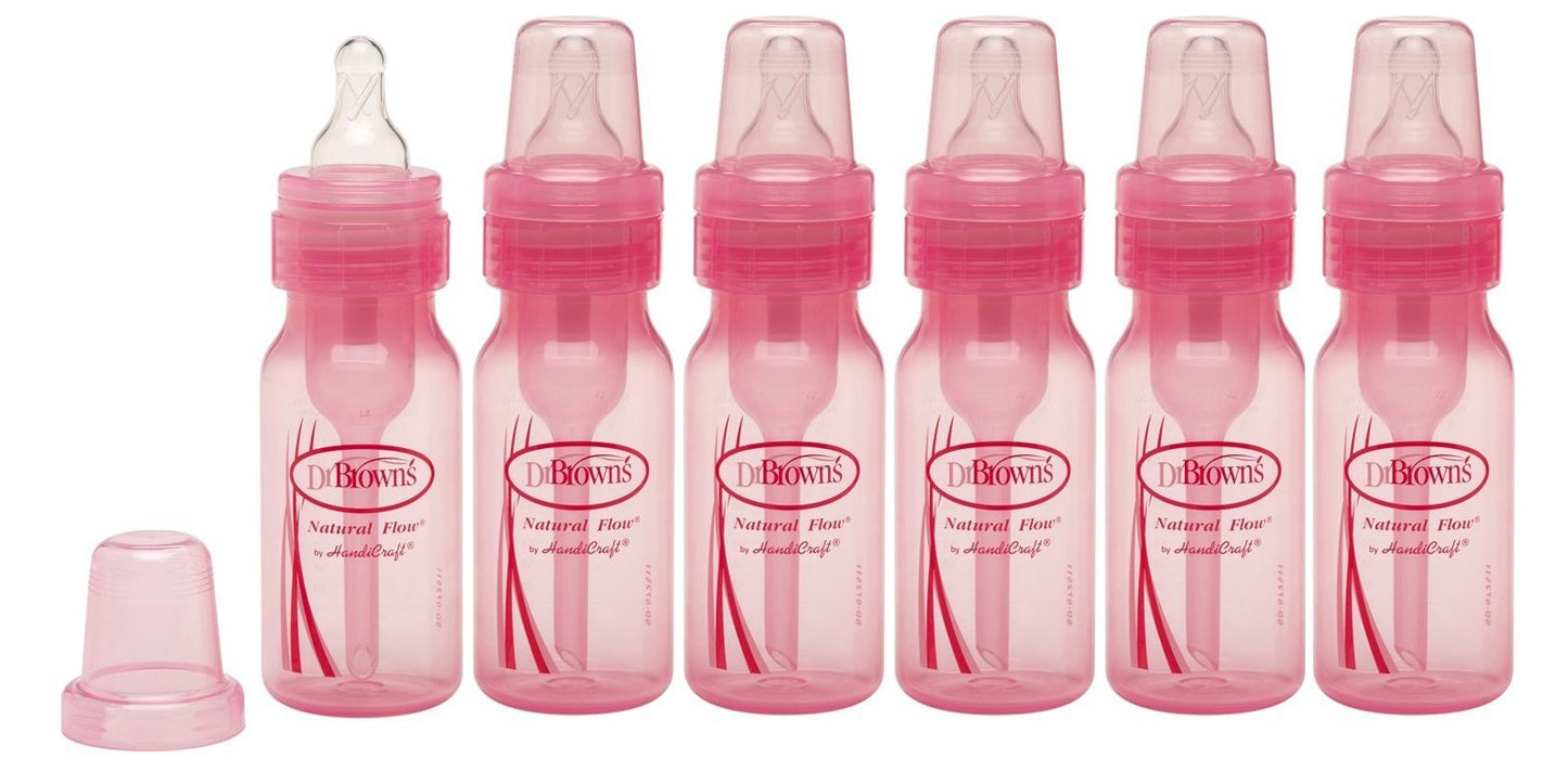 Dr. Browns Pink 4 Ounce Bottles - 6 Pack