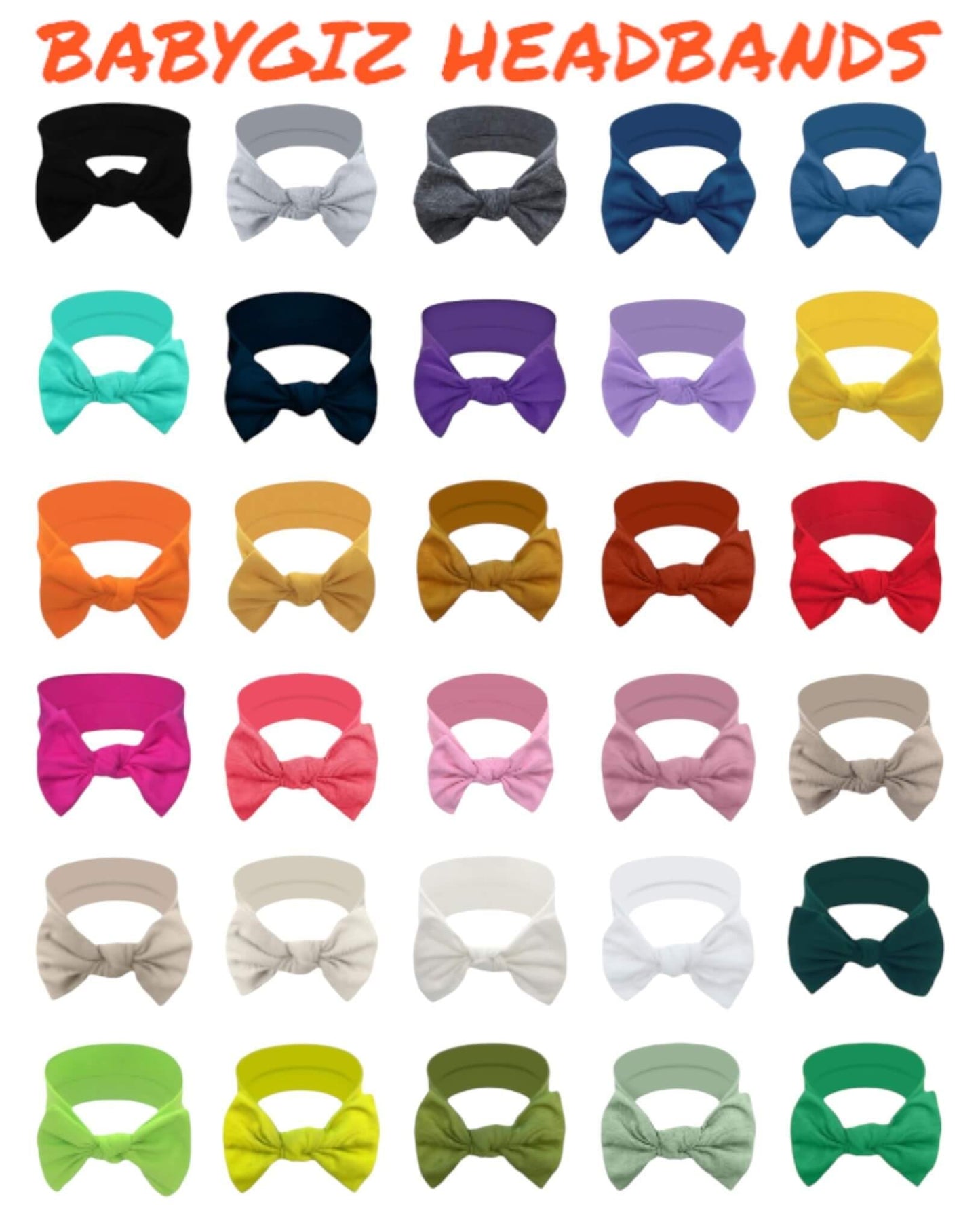 Babygiz Baby Girl Headbands-Infant,Toddler Cotton Handmade Hairbands With Bows Child Hair Accessories (Snow White)