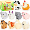FQKIOMY Toddler Toys,Montessori Preschool Learning Activities Animal Toy for Boys Girls,10 pcs Little People Animals Matching Ga