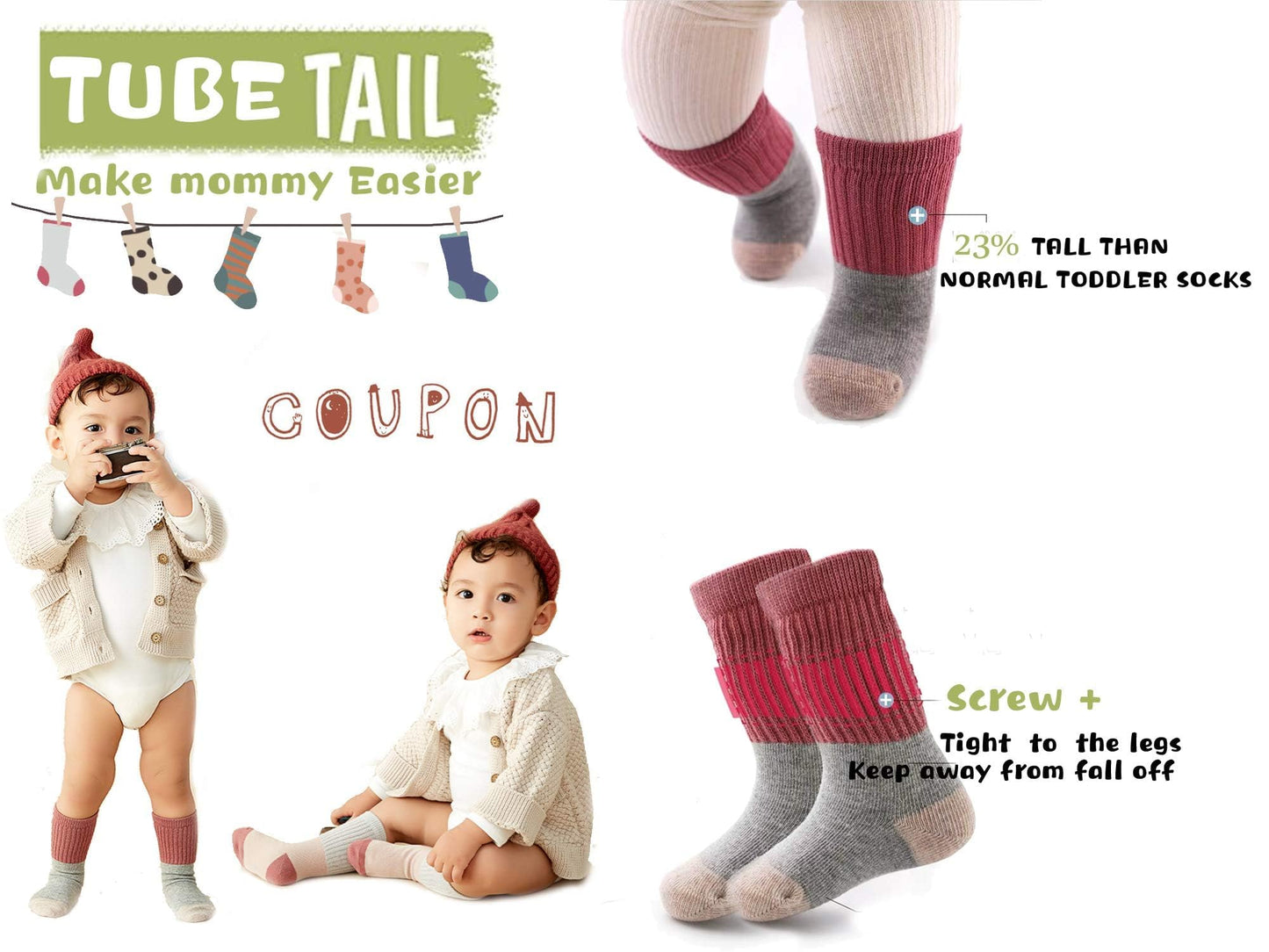 Ttizzy Toddler Baby Girls Boys Socks - Cotton Crew Socks For Baby Gifts Pack (Yellow, 2-3T)