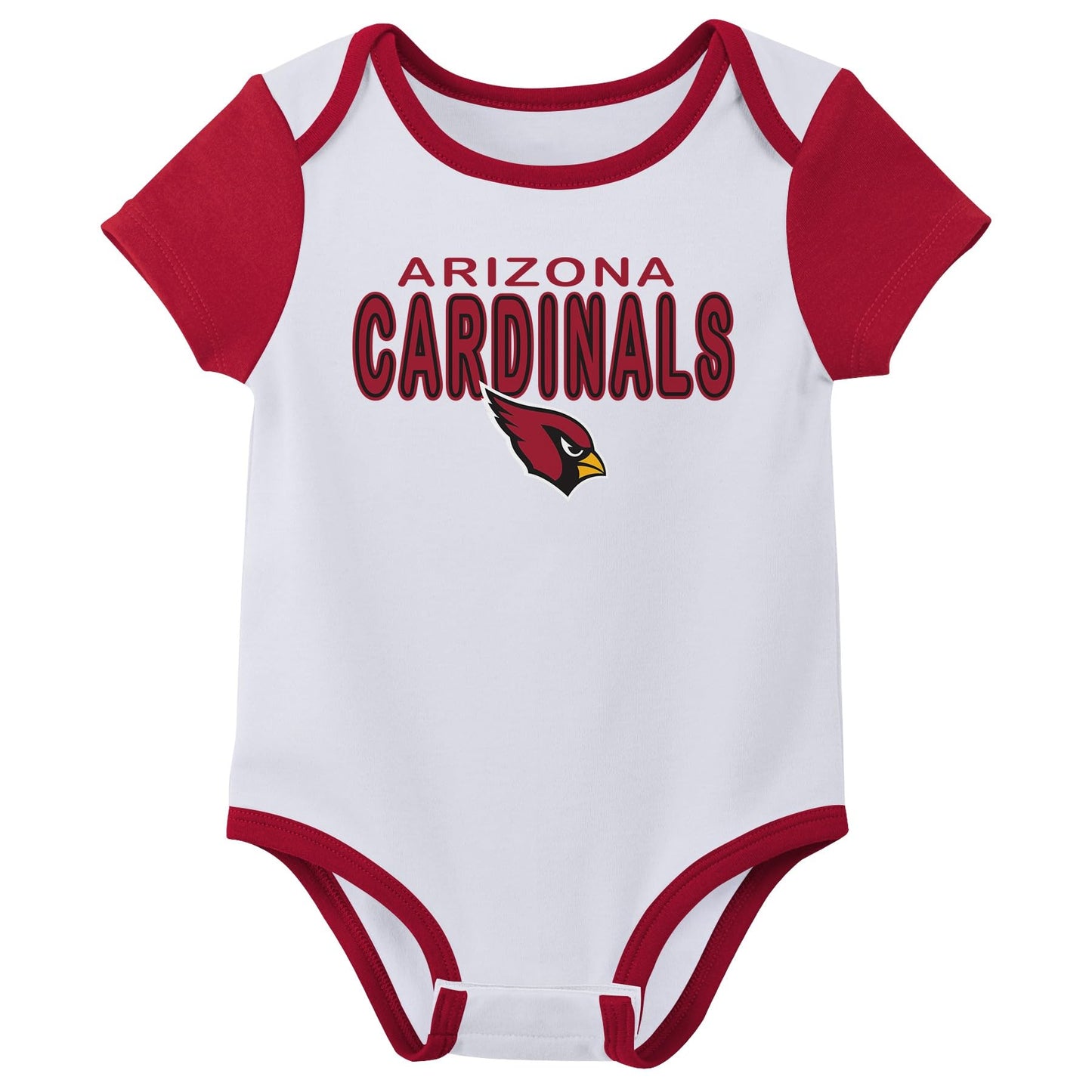Outerstuff Nfl Newborn Baby And Infant Short Sleeve Bodysuit Variety 3-Pack - Arizona Cardinals, 12M