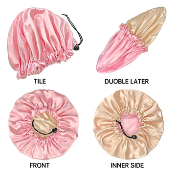 3 Pieces Kids Satin Bonnet Night Sleep Caps, Adjustable Sleeping Hat Soft Silk Flower Night Hats For Natural Hair Teens Toddler