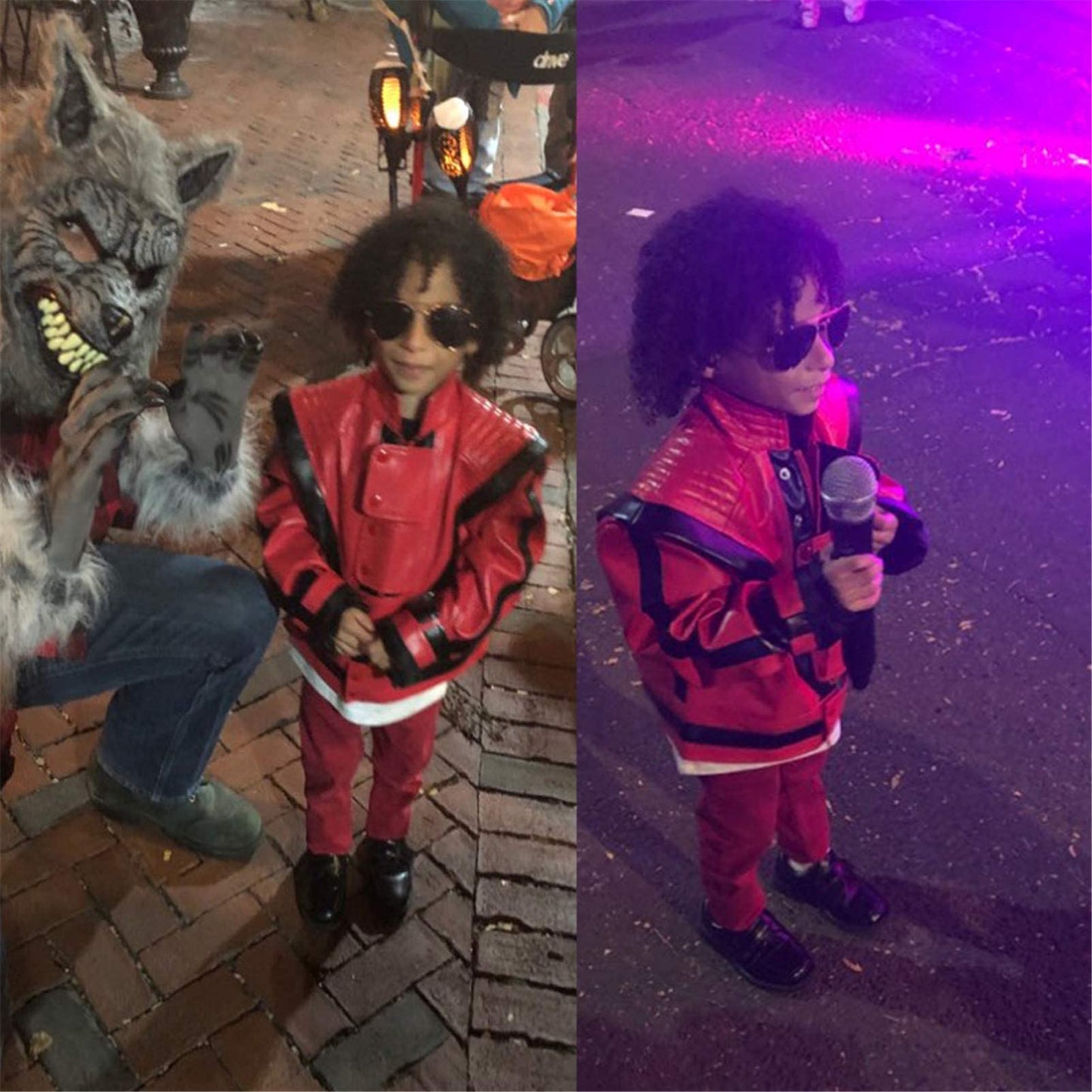 Mj Michael Thriller Jacket Children Kids Jacket Costumes Gift For Perfromance Party Imitate Birthday (7T)