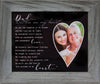 Written On My Heart Distressed Gray Memorial Photo Frame For Dad- Sympathy Gift For Loss - Made In Usa Of Dad/Dad Memorial Gift
