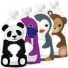 Squooshi Assorted Sizes Reusable Food Pouches - 4 Large + 2 Small Pouches - 5 Oz + 3.4 Oz