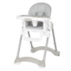 Dream On Me Solid Times High Chair for Babies and Toddlers in Grey, Multiple Recline and Height Positions, Lightweight Portable
