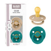 Bibs Colour Pacifier 2-Pack, Bpa Free Binky Pacifier, Round Nipple. Natural Rubber Latex, Made In Denmark, Size 1 (0-6 Months),