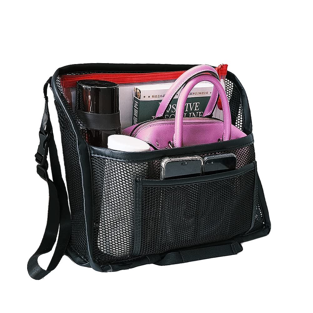 Gilneas Car Net Pocket Handbag Holder Between Front Seats, Mesh Handbag Holder for Phone, Documents, Keys - Barrier for Backseat