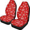 Whosucclay OH Christmas Print Car Seat Covers, 2 Packs Durable Bucket Seat Protection, Car Accessories for Women Girls