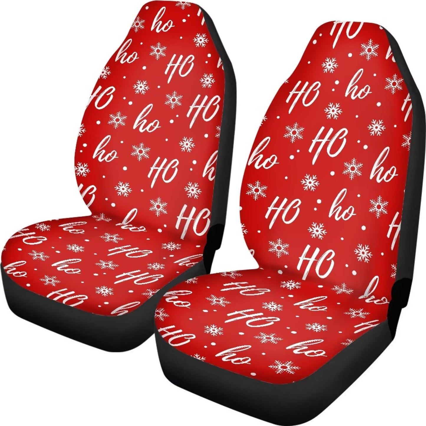 Whosucclay OH Christmas Print Car Seat Covers, 2 Packs Durable Bucket Seat Protection, Car Accessories for Women Girls