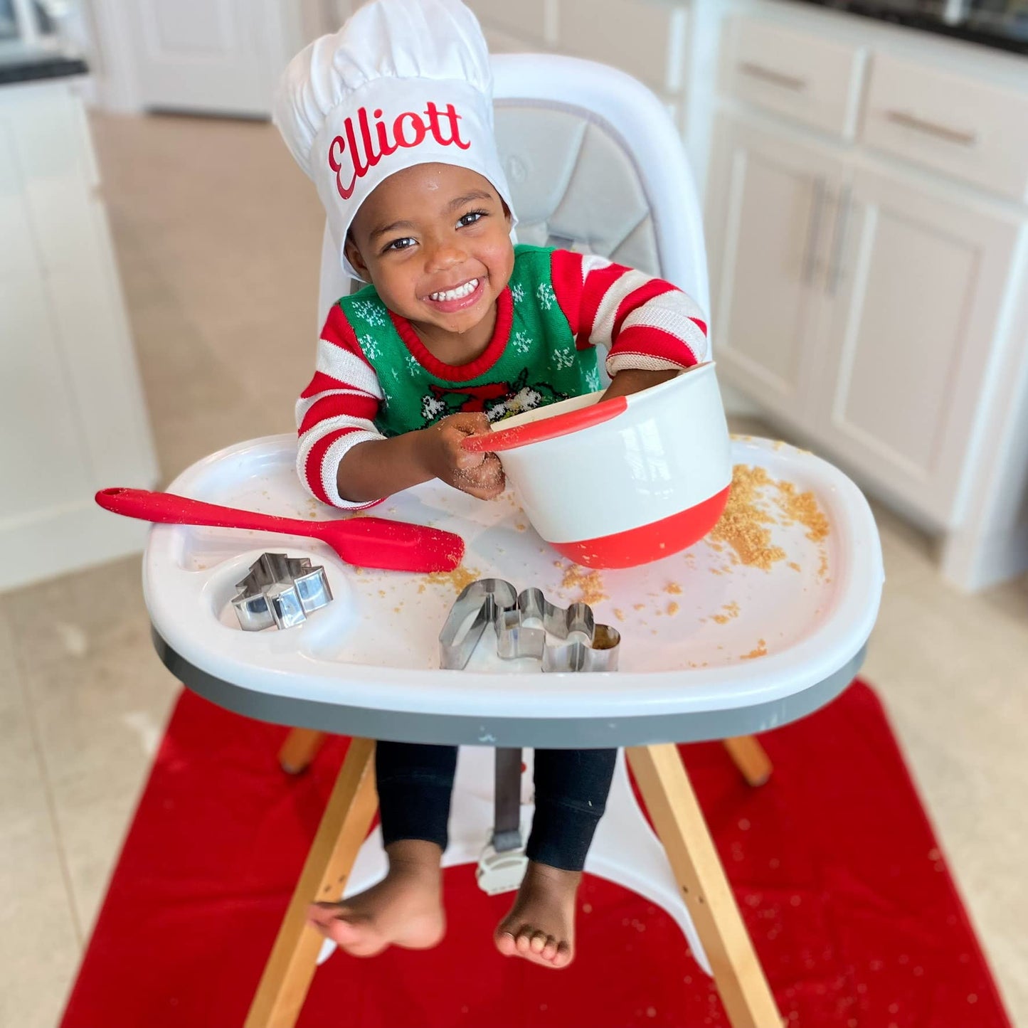 Bapronbaby Minimalist Cranberry Splash Mat - Waterproof Catch-All For Under High Chairs, Floors, Tables, Playtime Or Arts & Craf