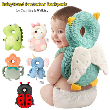 Aueplcio Baby Head Protector Backpack For Crawling & Walking Adjustable Safety Toddler Head Protection With Knee Pads (Style B)