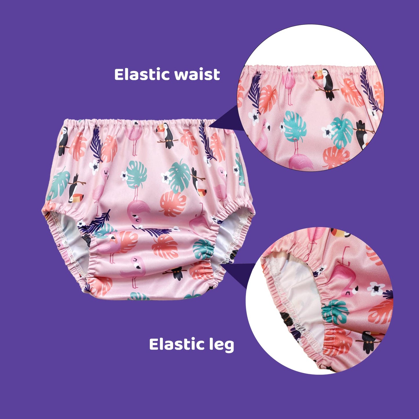 Bisenkid 6 Packs Waterproof Plastic Underwear For Toddlers Potty Training Pants And Good Elastic Rubber Underwear For Toddlers D