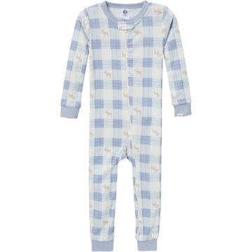 Gerber Baby-Girls 3-Pack Snug Fit Footless One-Piece Cotton Pajamas, Moose & Trees, 18 Months