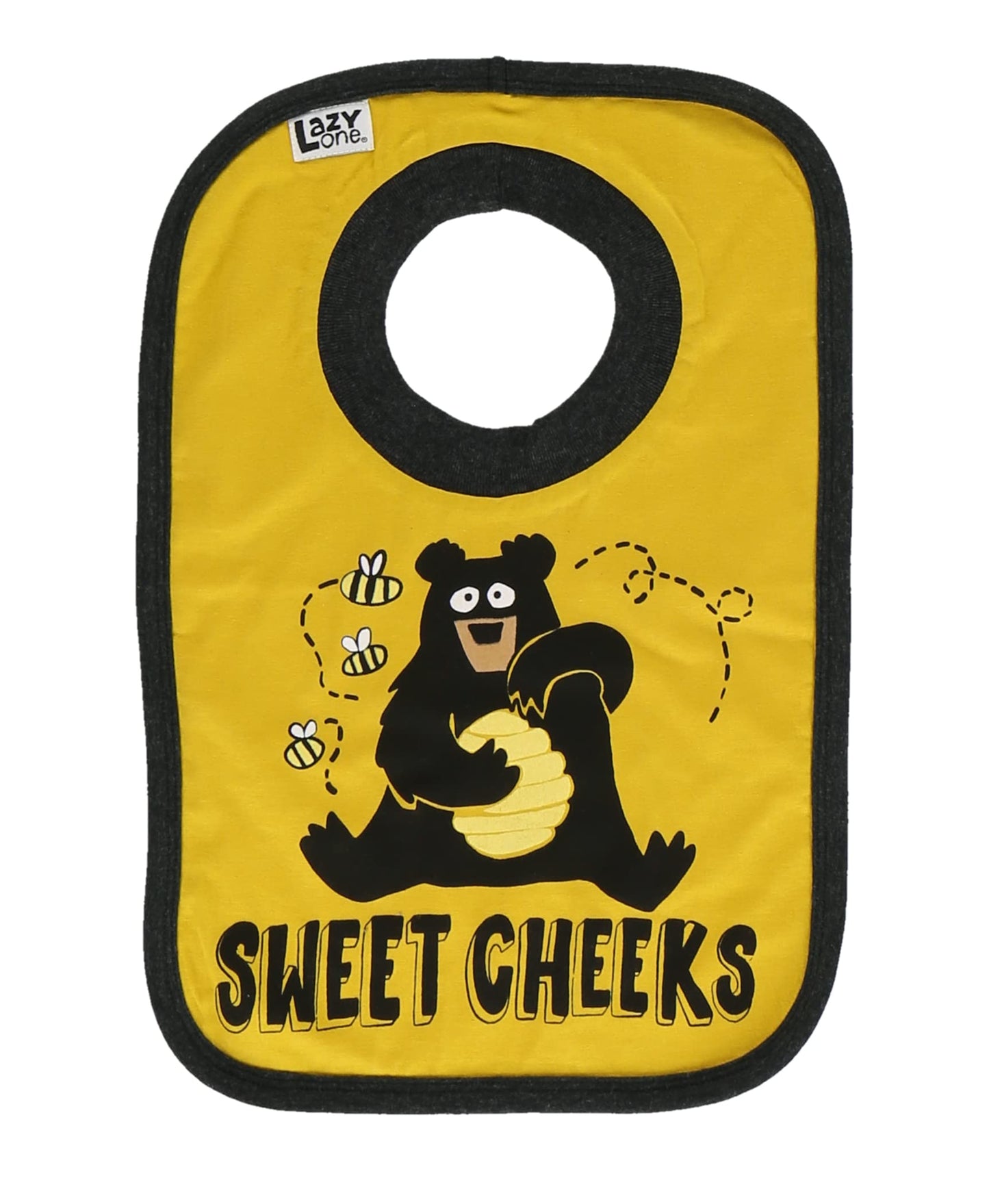 Lazyone Animal-Print Baby Bibs, Cute Baby Shower Gifts, One Size, Bear, Honeycomb, Bees (Sweet Dreams, One Size)