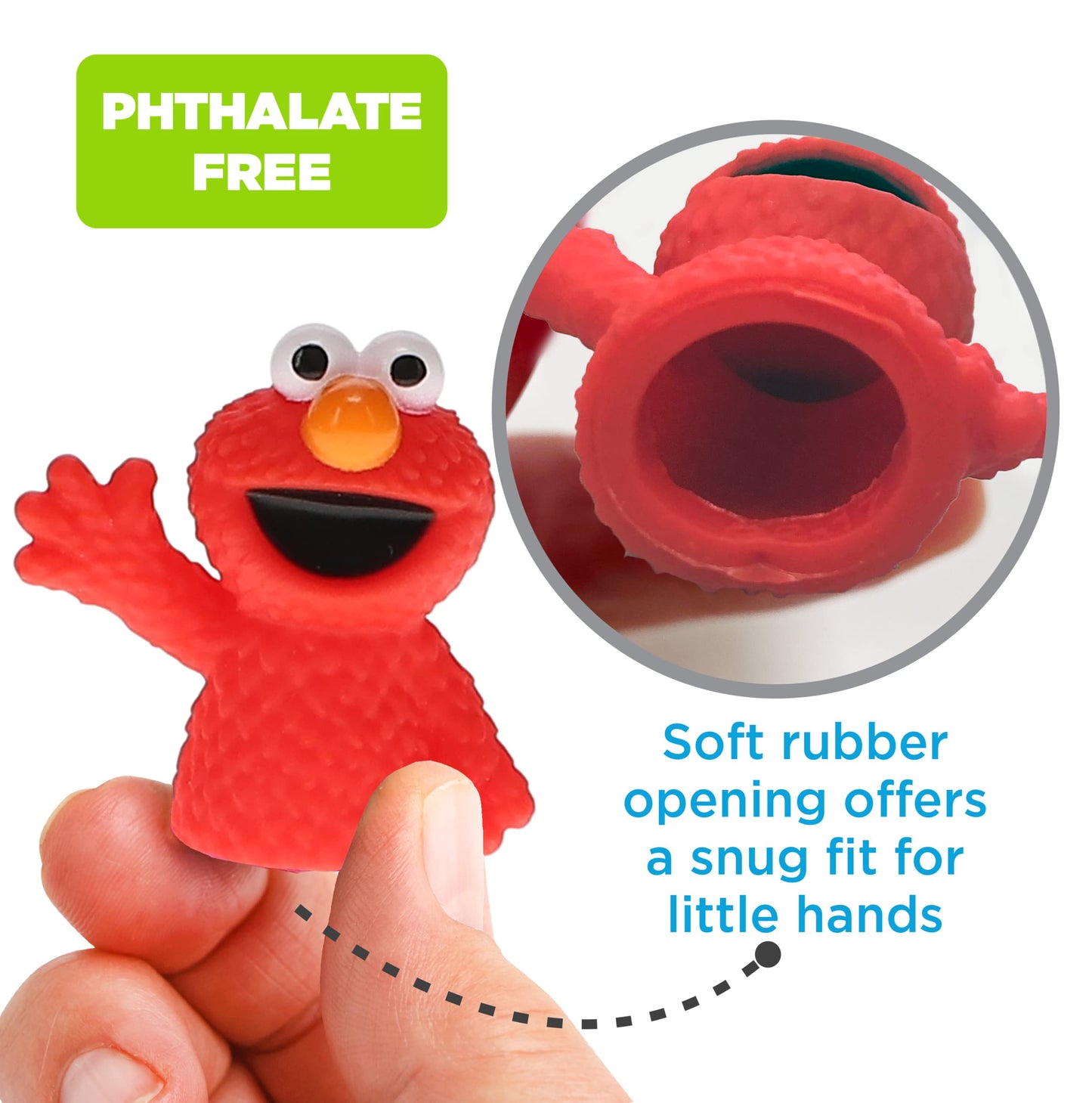 Sesame Street 5 Piece Finger Puppet Set - Party Favors, Educational, Bath Toys, Floating Pool Toys, Beach Toys, Finger Toys, Pla