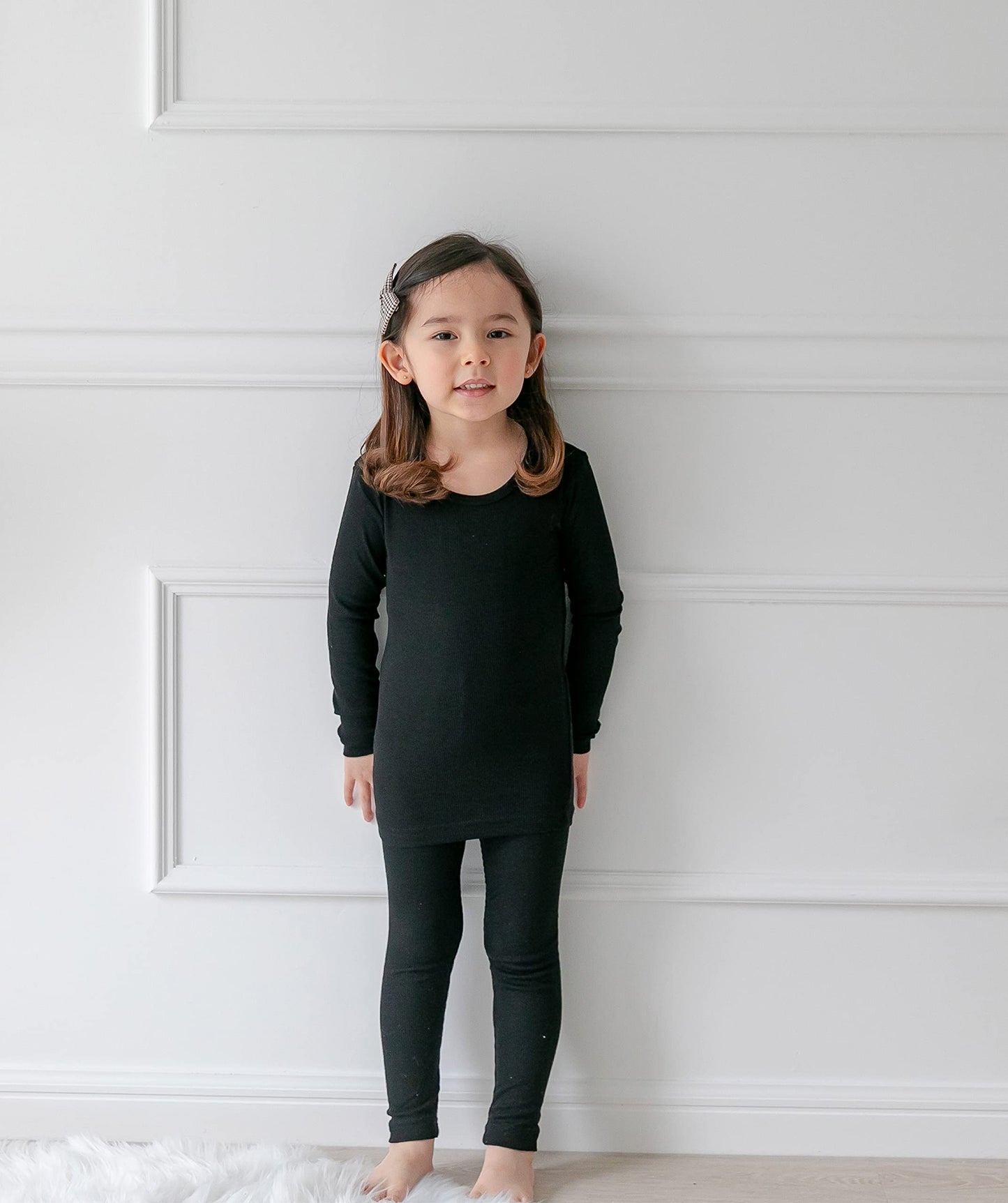 Avauma Baby Boys Girls Pajama Set Kids Toddler Snug Fit Ribbed Sleepwear Pjs For Daily Life Style (Jm/Black(L))