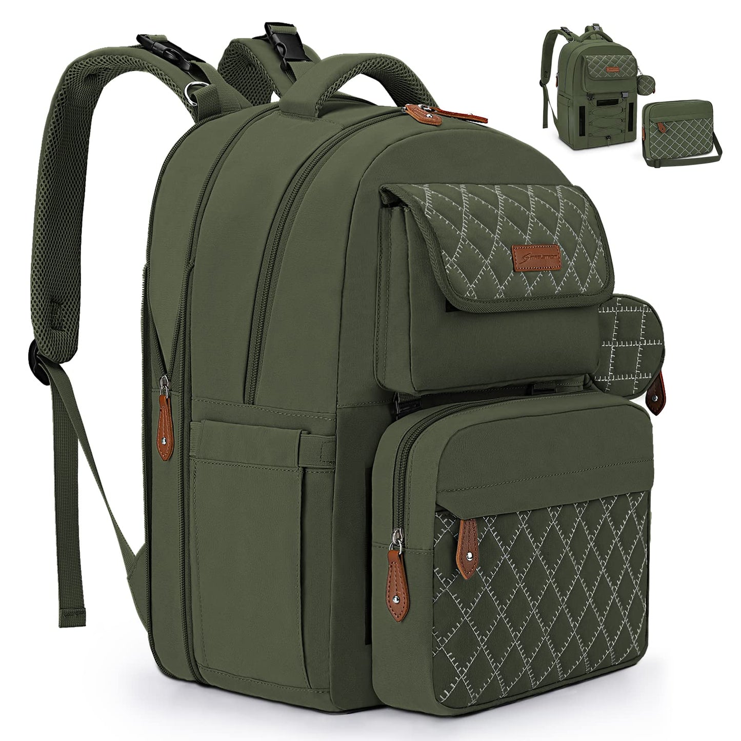 Maelstrom Large Diaper Bag,29L-45L Expandable Diaper Bag Backpack For 2 Kids/Twins Baby Stuff, With Removable Cross Body Bottle