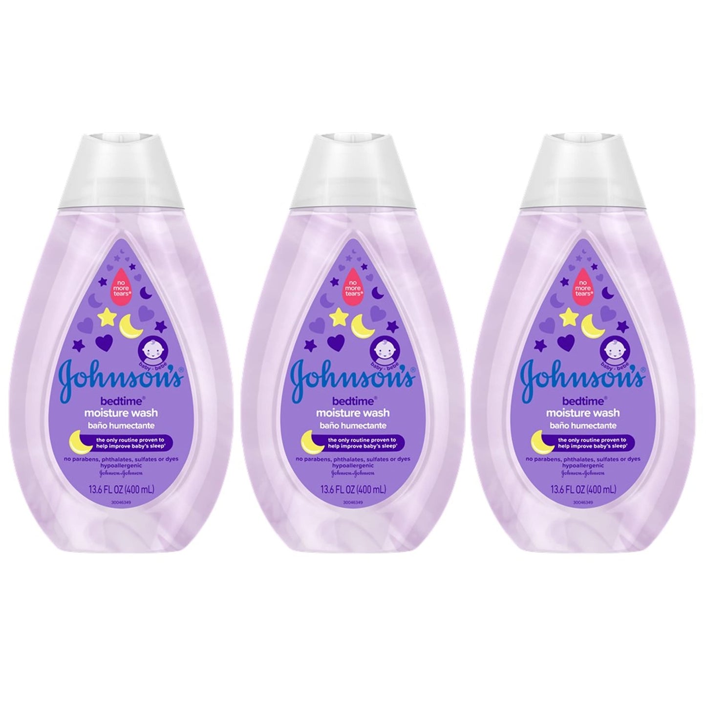 Johnson'S Bedtime Baby Moisture Body Wash With Coconut Oil, Washes Away 99.9% Of Germs, Tear-Free Night Time Bath Wash, Hypoalle