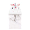 Hudson Baby Unisex Baby Cotton Animal Face Hooded Towel, Rainbow Unicorn, One Size