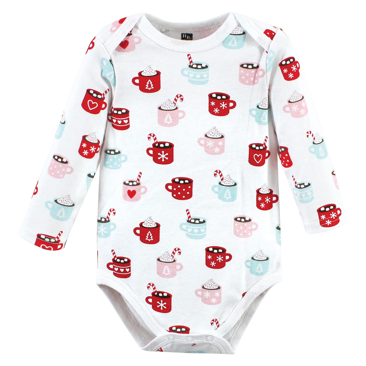Hudson Baby Unisex Baby Cotton Long-Sleeve Bodysuits, Hot Cocoa, 3-6 Months