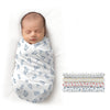 CARERIO 100% Mulmul Baby Swaddle Set, Pack of 4, Printed Breathable & Anti Allergic Swaddle Wrap for New Born Baby, Size114cm x