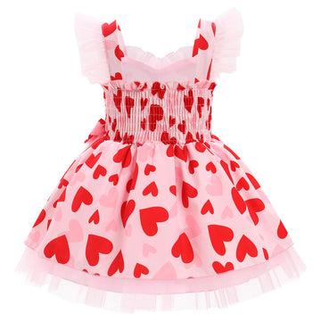 Imekis Toddler Valentines Day Outfit Girl: Baby Valentines Day Dress Infant Princess Dresses Kids Cupid Photoshoot Tulle Heart D