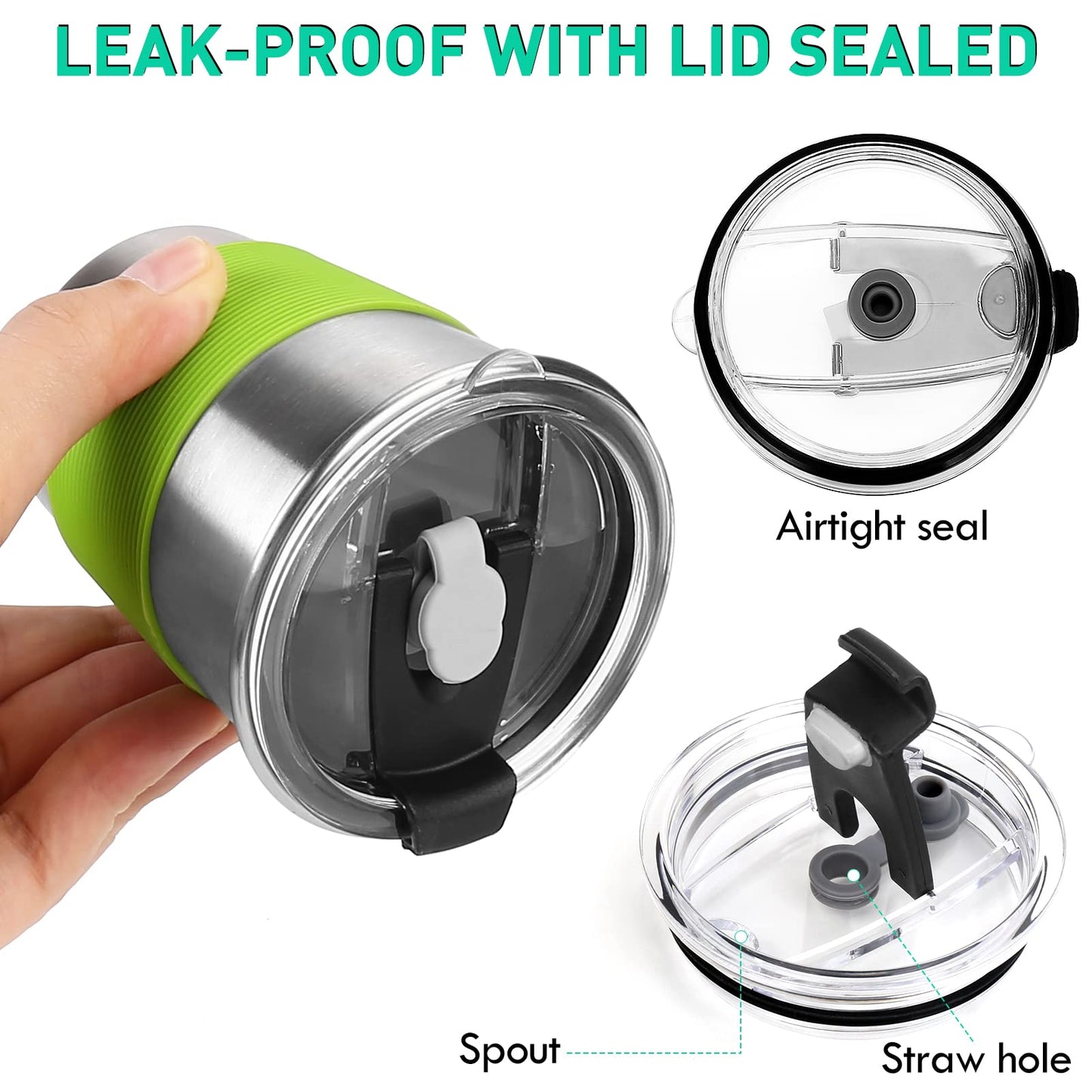 Shineme 8Oz Kids Cups Spill Proof, 5Pack Stainless Steel Sippy Cups With Lids And Silicone Sleeves, Reusable Toddler Cups For Ho