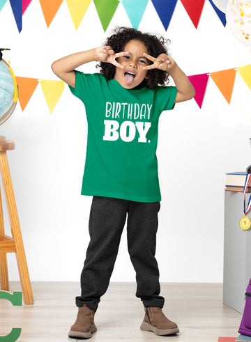 Birthday Boy Shirt Toddler Boys Outfit First Happy 2T 3T 4 Year Old 5 Kids 6Th (Green, 18 Months)