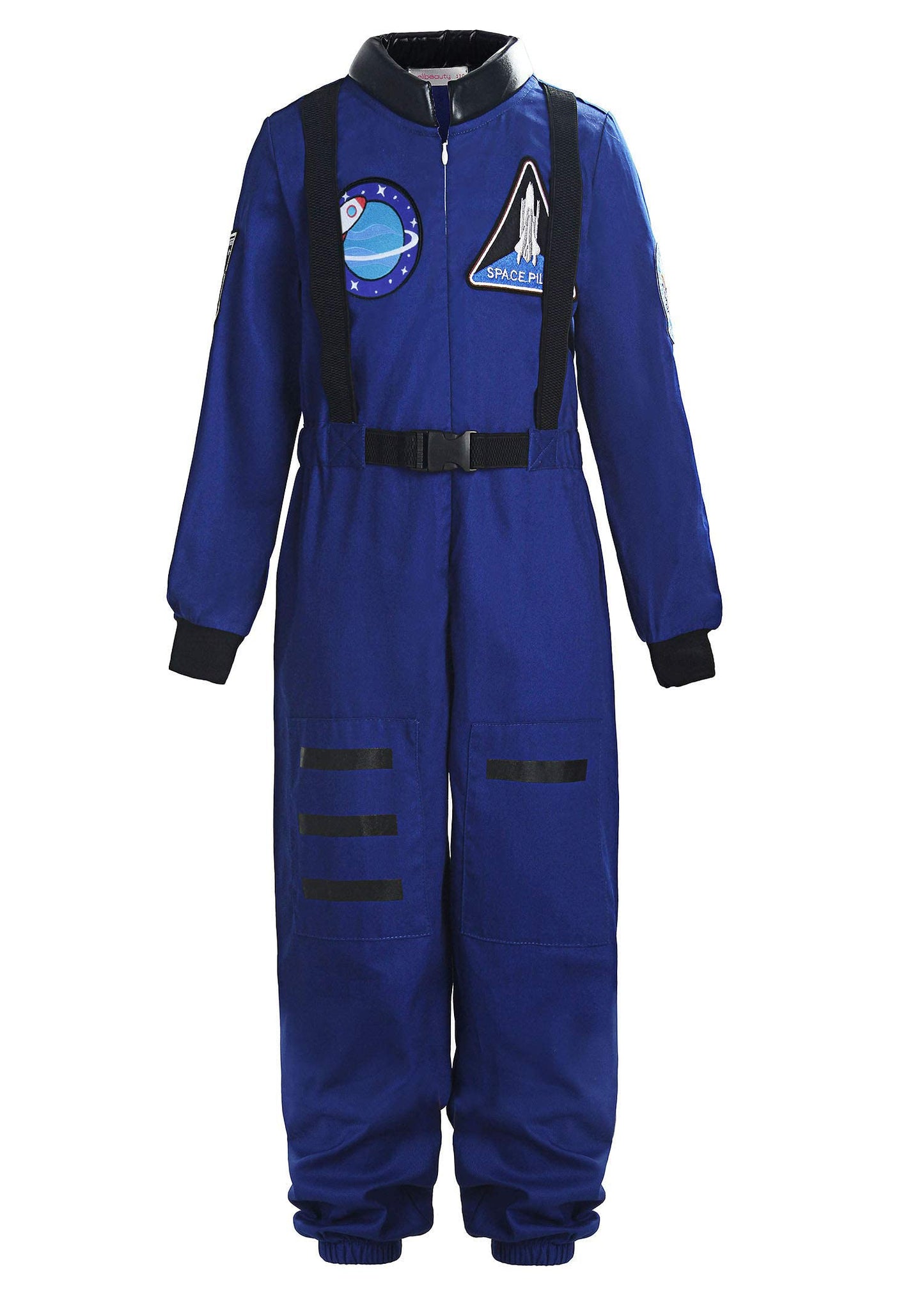 ReliBeauty Boys Girls Kids Children Astronaut Role Play Costume, Royal, 7/130