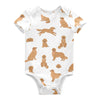 Vvfelixl Baby Girls' Bodysuits Golden Retriever Dogs Short Sleeve Cotton Baby Clothes For Girls 0-3 Months Puppy