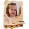 ODOXIA Toddler Self Care Station | Montessori Shelf with Hooks and Mirror | Montessori Bathroom Station | Mirror with Shelf and