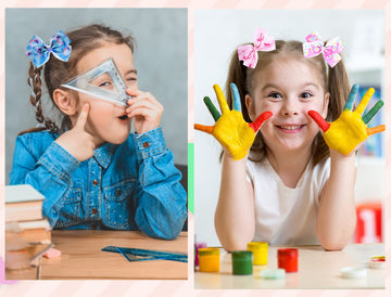 12 Pcs 5 Inch Hair Bows For Girls,Colorful Rainbow Heart Girls Hair Bows Grosgrain Ribbon Hair Bow With Alligator Clips For Todd