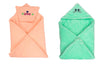 CTMKIDS Baby Wrap with Cap for Kids 74x74 cm Peach & Single Baby Wrap with Cap for Kids 74x74 cm Sea Green