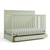Graco Sasha 5-in-1 Convertible Crib with Drawer (Sage) - GREENGUARD Gold Certified Wood Crib, Converts to Toddler Bed, Daybed, F