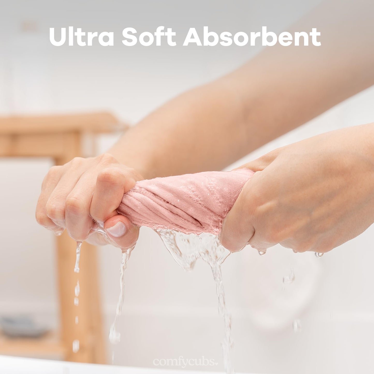 Baby Washcloths, Muslin Cotton Baby Towels 10 Pack -Large 10 X10 Wash Cloths Soft On Sensitive Skin, Absorbent For Boys & G