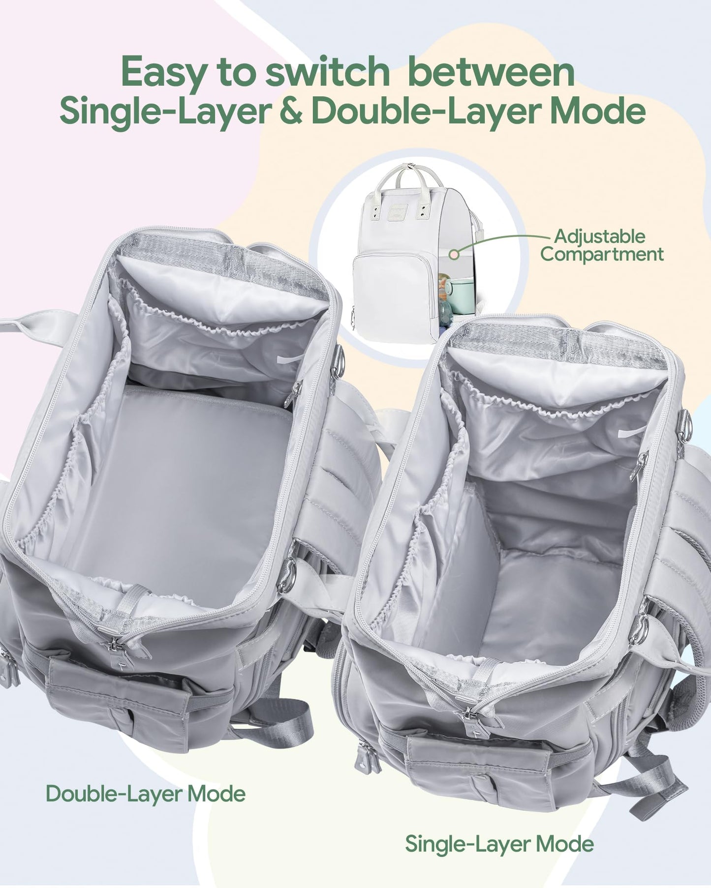 Auyre Diaper Bag Backpack Large Diaper Bag Travel Backpack With Insulated Pockets & Stroller Straps Baby Shower Gifts Large Capa