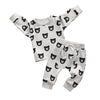 Toddler Baby Boy Clothes Infant Long Sleeve Bear Print Tops + Pants Sweatsuit Outfits (3-6 Months) Grey
