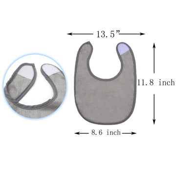 Youngever 12 Baby Bibs, Stay Dry Soft Waterproof Baby Terry Bibs For 3 To 12 Months (Rainbow Colors)