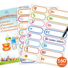 160 Pcs Baby Bottle Labels For Daycare, Waterproof Write-On Kids Name Labels, Self-Laminating Self-Adhesive Bottle Strickers For