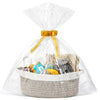 Landneoo Small Woven Basket With Gift Bags And Ribbons, Empty Decorative Gift Chest Box, Cute Baby Gift Basket For Nursery, Cott
