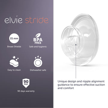 Elvie Stride Hospital-Grade App-Controlled Breast Pump | Hands-Free Wearable Ultra-Quiet Electric Breast Pump With 2-Modes 10-Se