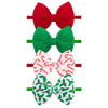 Lanmerry Christmas Baby Girl Bows Headbands Xmas Tree Headbands Candy Cane Hair Bow Elastic Nylon Hairbands Hair Accessories New