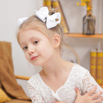 Yhxx Ylen 40Pcs 4.5 Inch Hair Bows Clips, Grosgrain Ribbon Alligator Clips Barrettes Hair Accessories For Baby Girls Infants Tod