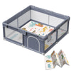 Baby Playpen With Mat, 50X50 Inch Playpen With Mat Waterproof For Babies And Toddlers Play Pen Playards Safety Gate Fence Active