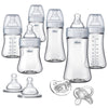 Chicco Duo Deluxe Hybrid Baby Bottle Gift Set With Invinci-Glass Inside/Plastic Outside - Clear/Grey